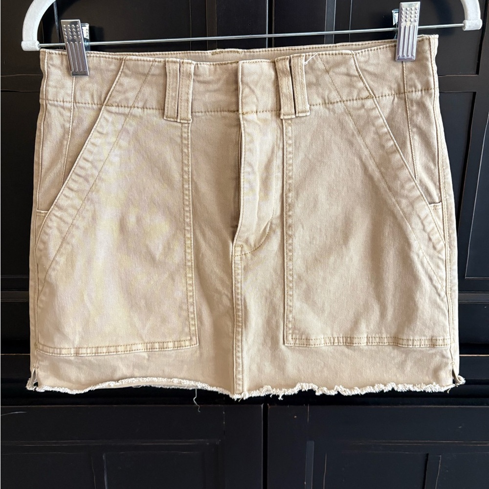 Pistola Beige Denim Skirt sz 24 from Revolve